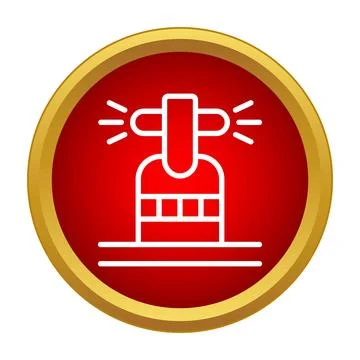 Lighthouse icon emitting light for safe navigation Illustrazione stock