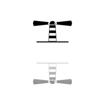 Lighthouse icon flat Stock Illustration