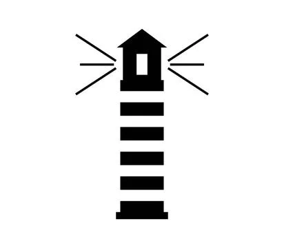 Lighthouse icon illustrated in vector on white background lighthouse icon ... Stock Photos