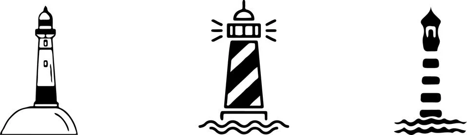 Lighthouse icon isolated on background Stock Illustration