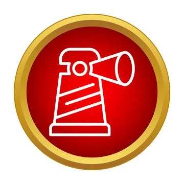 Lighthouse icon representing navigation and guidance at sea Stock Illustration
