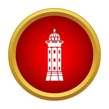 Lighthouse icon representing navigation, safety, and guidance 스톡 일러스트