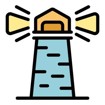 Lighthouse icon vector flat イラスト素材