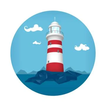Lighthouse Icon, Vector Illustration Stock Illustration