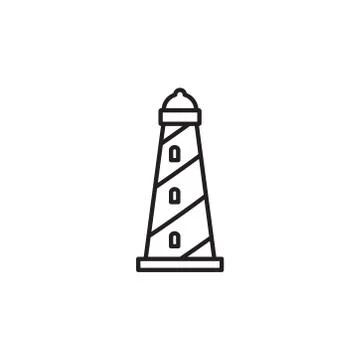 Lighthouse icon vector on white background Stock Illustration