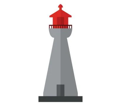 Lighthouse icon on white background Stock Illustration