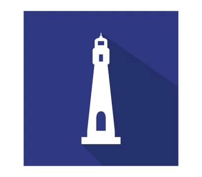 Lighthouse icon on white background Stock Illustration