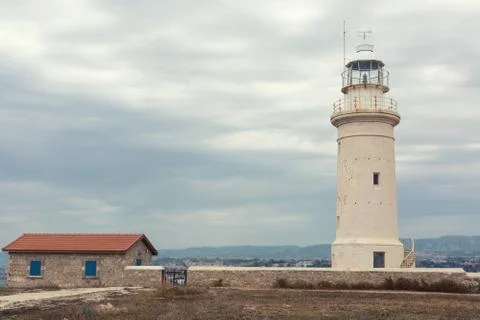 A lighthouse illuminating the bay 写真素材