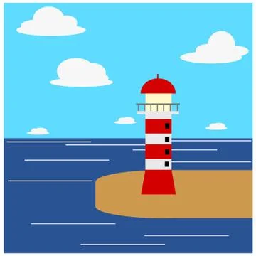 The lighthouse Stock Illustration