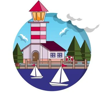 Lighthouse. Stock Illustration
