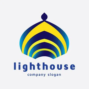 Lighthouse - Islamic Architecture Logo Template Stock Illustration