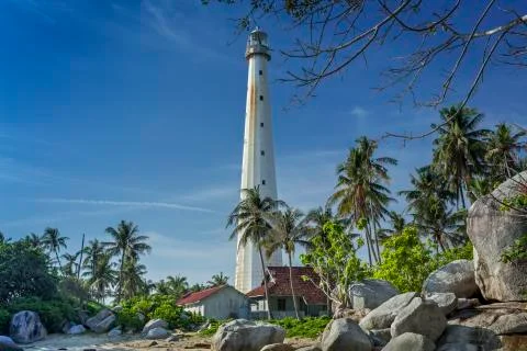 Lighthouse at island Stock Photos