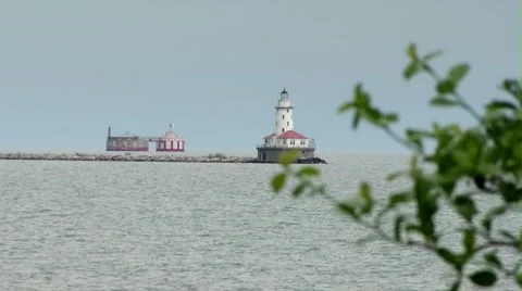 Lighthouse on Island - Roll Focus 720p 스톡 동영상 45321947