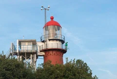 Lighthouse on the island of Vlieland  . Stock Photos