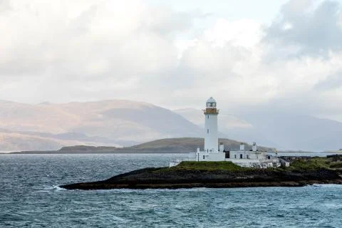 Lighthouse on Isle of Mull Stock Photos