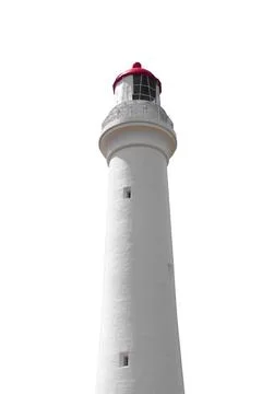 Lighthouse isolated on the white Stock Photos
