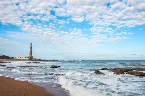 Lighthouse in jose ignacio, uruguay Stock Photos