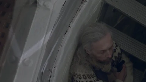Lighthouse keeper, alcoholic drinking, mental illness, health problems - LOG Stock Footage 129564171