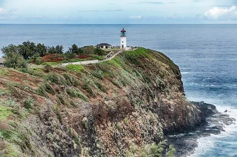 The Lighthouse At Kilauea Point Stock Photos