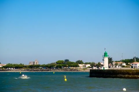Lighthouse La Flotte Stock Photos