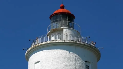 The lighthouse Långe Jan is located on Öland in Sweden. Stock Footage 219550455