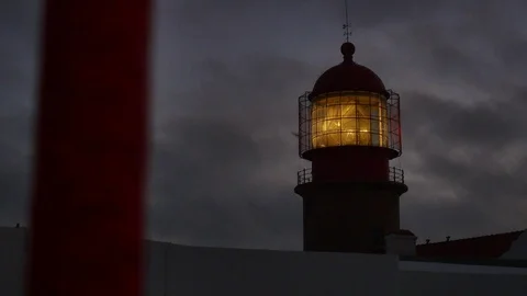 Lighthouse Lantern Portugal Stock Footage 96989232