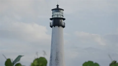 Lighthouse Lantern Room with Blue Sky Stock Footage 317079554