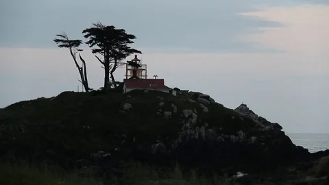 Lighthouse, light beam Stock Footage 81142198