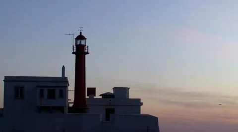 Lighthouse lighted  Stock Footage 107117