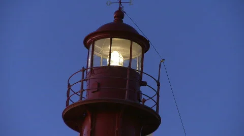 Lighthouse lighted by night Video stock 310454
