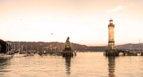 Lighthouse of Lindau Stock Photos