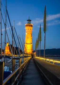 Lighthouse of Lindau Stock Photos