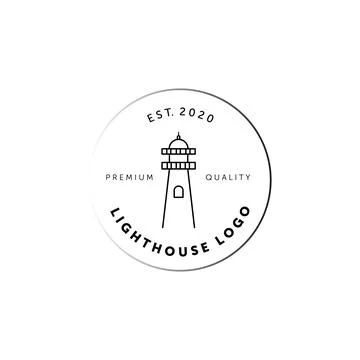 Lighthouse line art minimalist vector illustration design Illustrazione stock
