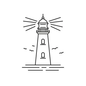 Lighthouse line icon. Stock Illustration
