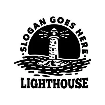 Lighthouse Logo Design Template. Vector And Illustration. Stock Illustration
