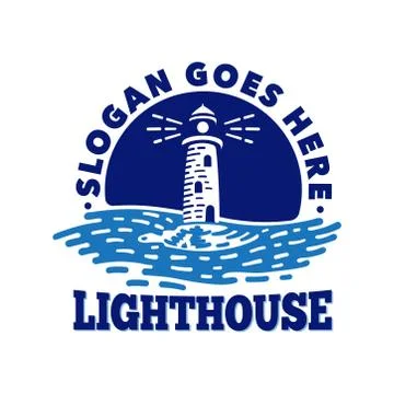 Lighthouse Logo Design Template. Vector And Illustration. Stock Illustration