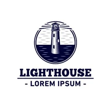 Lighthouse logo design. Vector and illustration Stock Illustration
