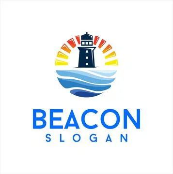 Lighthouse logo icon Design Vector Illustration. Beacon logo design template. Li Stock Illustration
