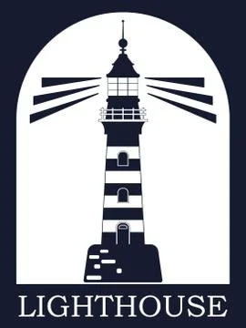Lighthouse logo Stock Illustration