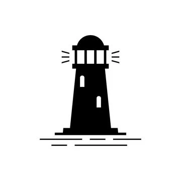 Lighthouse logo Stock Illustration