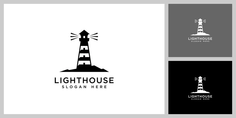 Lighthouse logo vector design template Stock Illustration