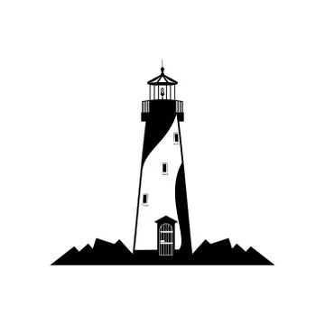 Lighthouse logo vector Stock Illustration