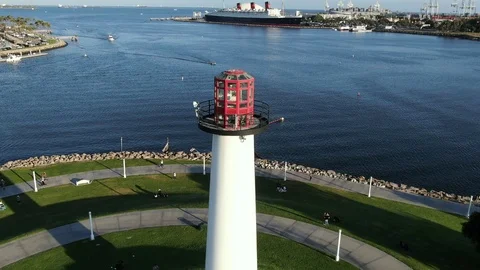 Lighthouse Long Beach Stock Footage 111159003