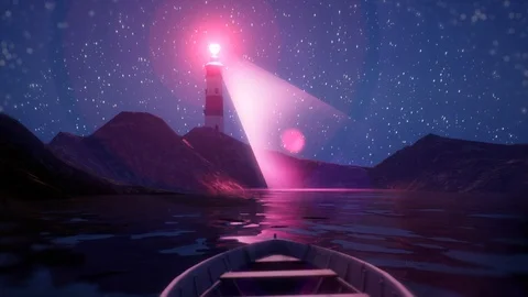 Lighthouse of love animated background. Stock Footage 122701595