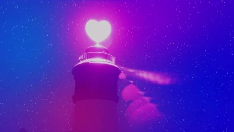 Lighthouse of love animated background. Stock Footage 149914743