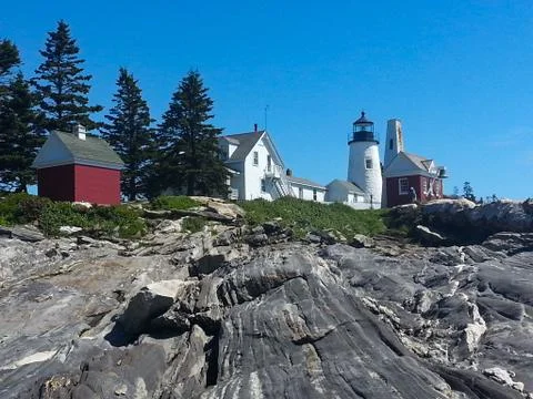 Lighthouse in Maine Stock Photos
