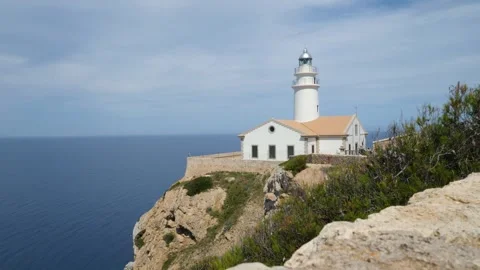 Lighthouse on Mallorca, Spain, Majorca Stock Footage 246217642