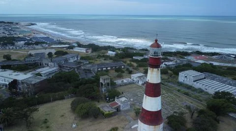 Lighthouse in Mar del Plata, Buenos Aires, Argentina Stock Photos