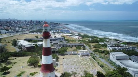 Lighthouse in Mar del Plata, Buenos Aires, Argentina Stock Photos