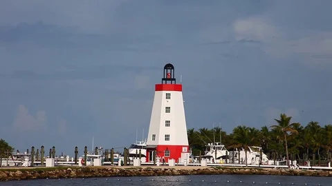 Lighthouse in Marathon Florida. Stockbeeldmateriaal 79681357